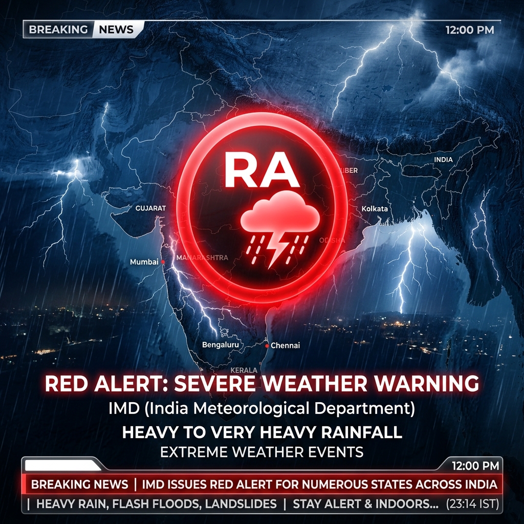 BIG UPDATE 🚨 IMD Red Alert: Heavy Rain to Hit 15+ States – Is Your City Next?
