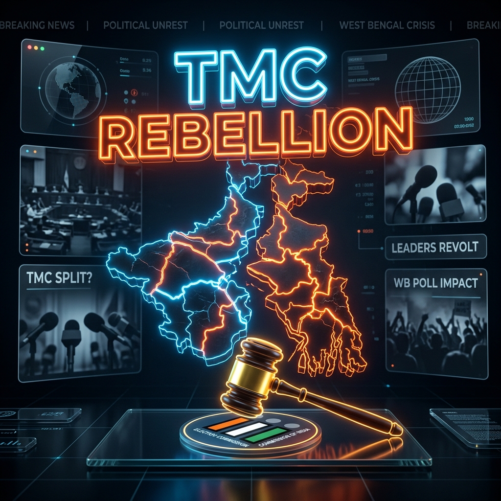 TMC में महा-बगावत: ममता बनर्जी की पार्टी में दरार, चुनाव आयोग तक पहुँचा मामला