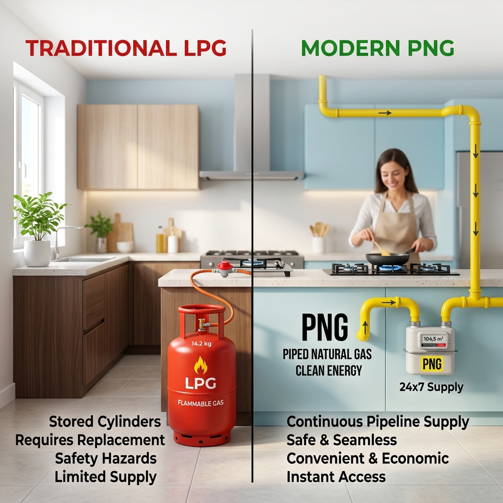 PNG vs LPG Cylinder: पाइप वाली प्राकृतिक गैस और एलपीजी सिलेंडर में कौन है ज्यादा सस्ता और सुरक्षित? समझें गणित!